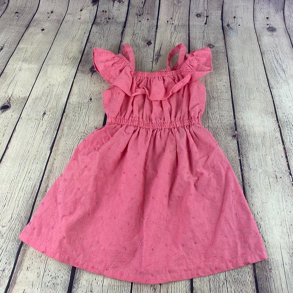 Picapino Baby Girl Pink Off Shoulder Dress